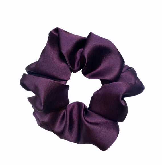 Violet Satin Scrunchy