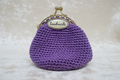 Violet Crochet Clasp Pouch